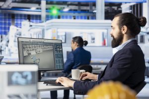 Manager using integrated facility management software